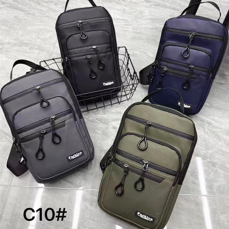 Multi-layer men's bag chest bag cross-border new cross-body bag men's casual simple workwear cross-body shoulder bag adjustable shoulder