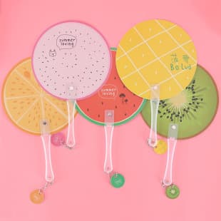 Creative Animal Fruit Cartoon Summer Cooling Fan Plastic Advertising Fan Gift Wholesale Promotional Cultural Supplies