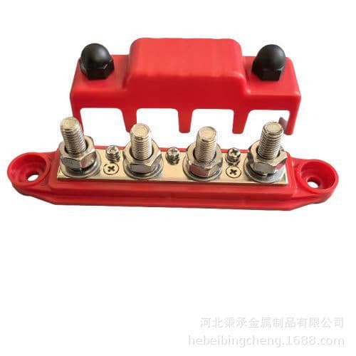 Factory direct supply yacht and RV 4-way wire harness block M10 M8 high-current wiring studs BUSBAR pure copper distribution