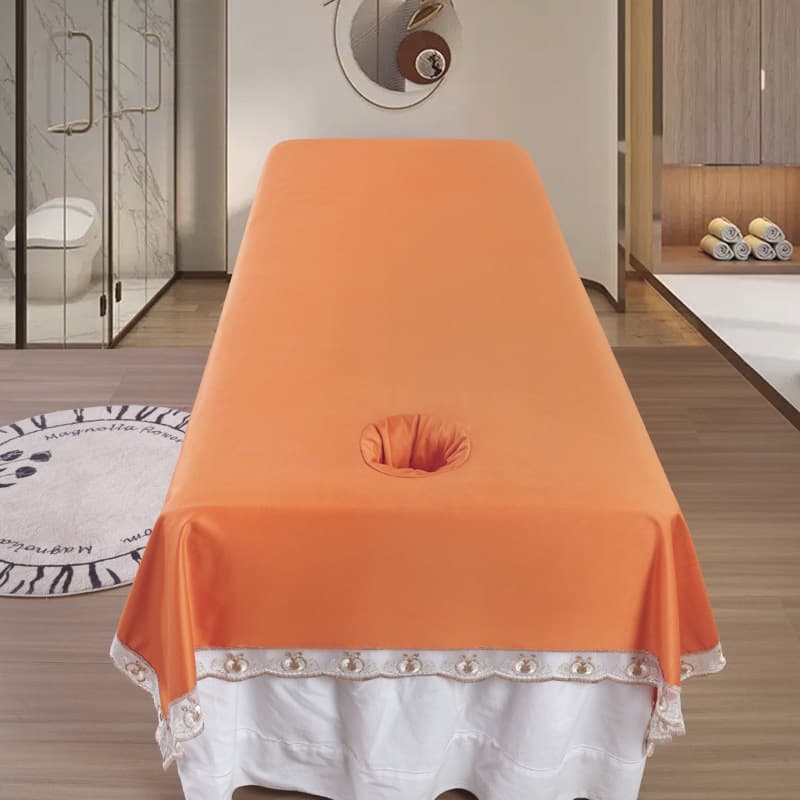 High-end luxury lace embroidery bedspread, solid color massage bed sheet, universal manufacturer, cross-border