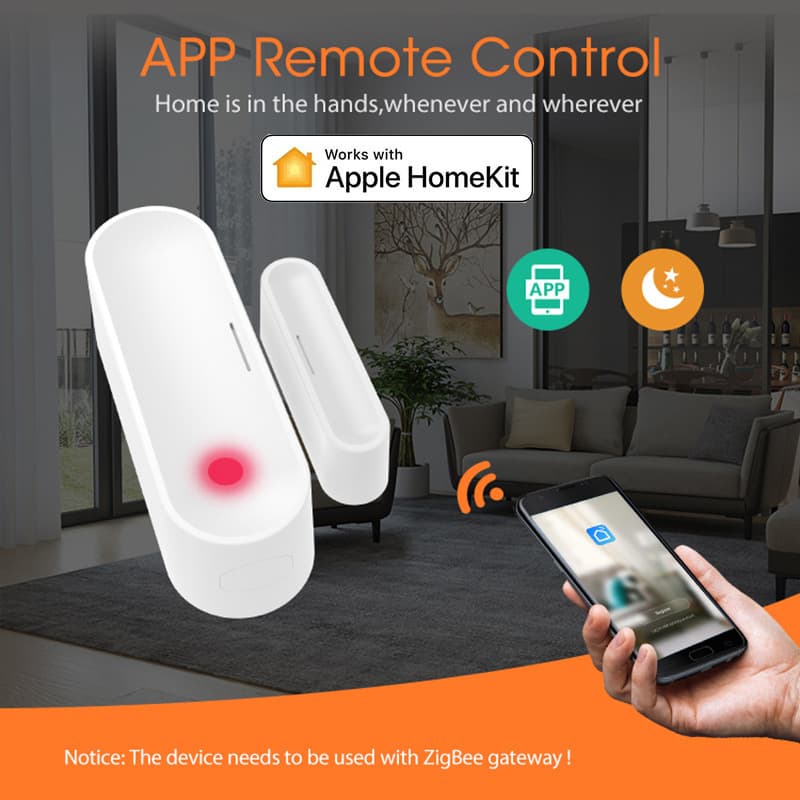 Cross-border Tuya Smart Zigbee Door/Window Sensor Apple HomeKit Magnetic Detector USB Powered Wireless