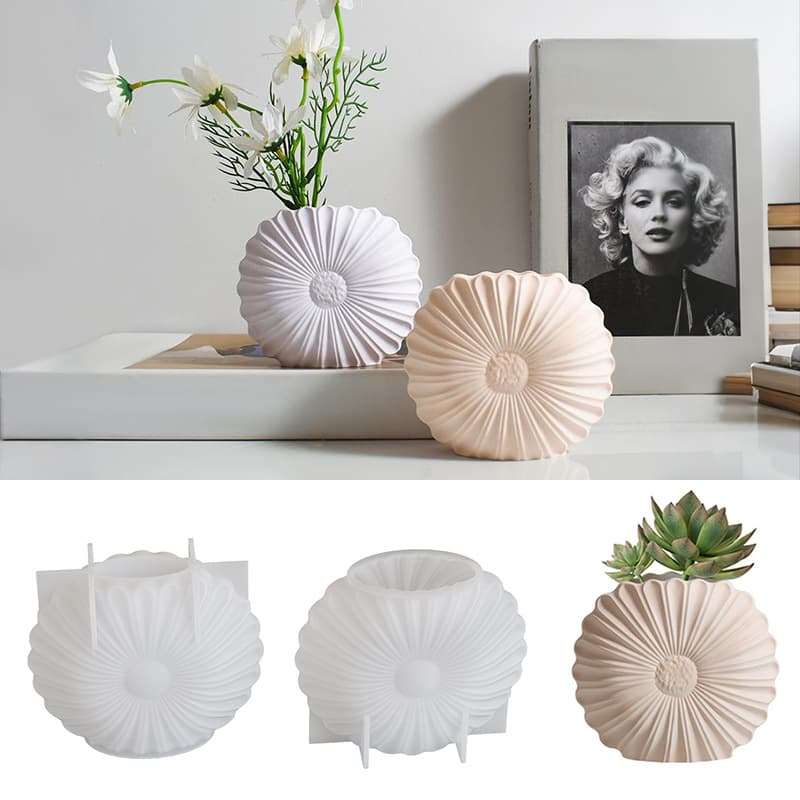 DIY Epoxy Resin 3D Sunflower Vase Mold, Sunflower Flower Container Storage Plaster Silicone Mold