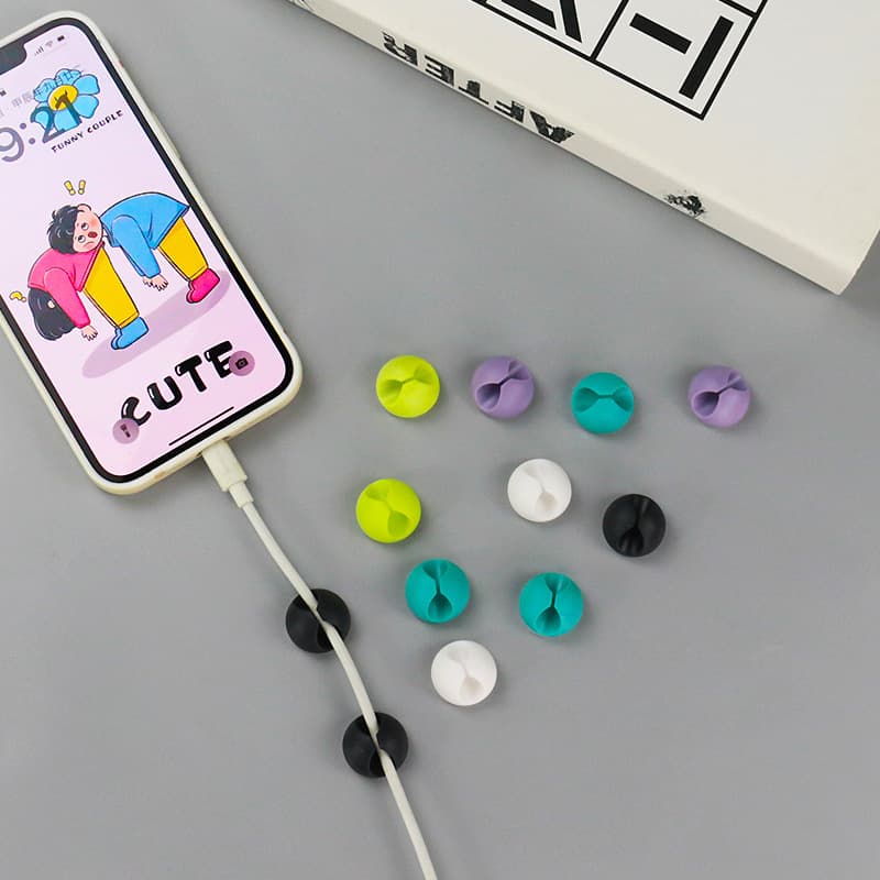 New Multi-Hole Cable Fastening Set with Self-Adhesive Backing for Data and Power Cord Organization