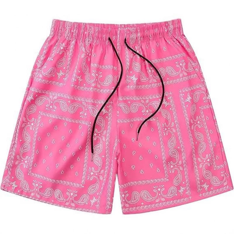 Men's Paisley Shorts Workout Boxing Running Shorts Bandana Boho Lightweight Drawstring
