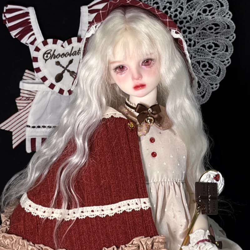 BJD Doll Wig Moon White Water Wave Air Bangs Styling Wig In Stock Drop Shipping Wholesale