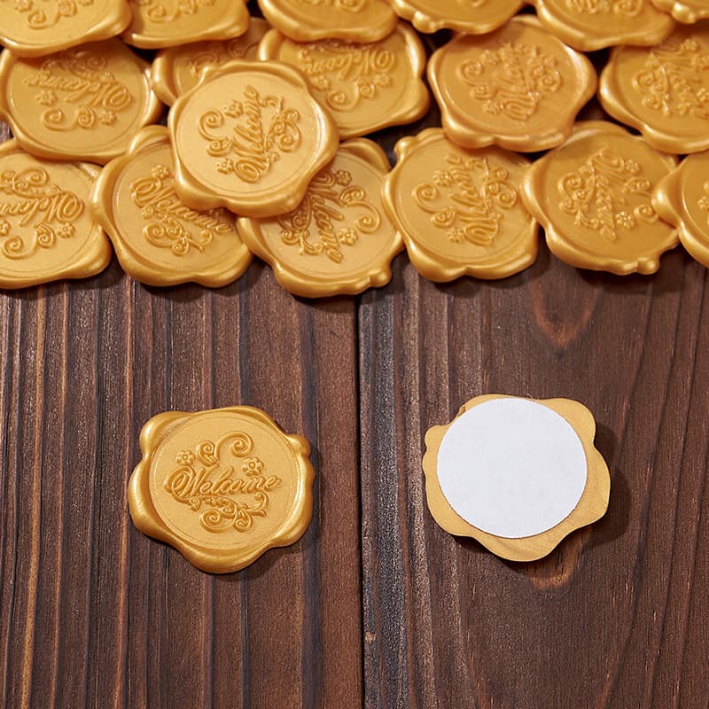 Vintage 3D Embossed Wax Seal Sticker for Envelopes, Invitations, and Love Letters - Self-Adhesive Decorative Wax Seal Label