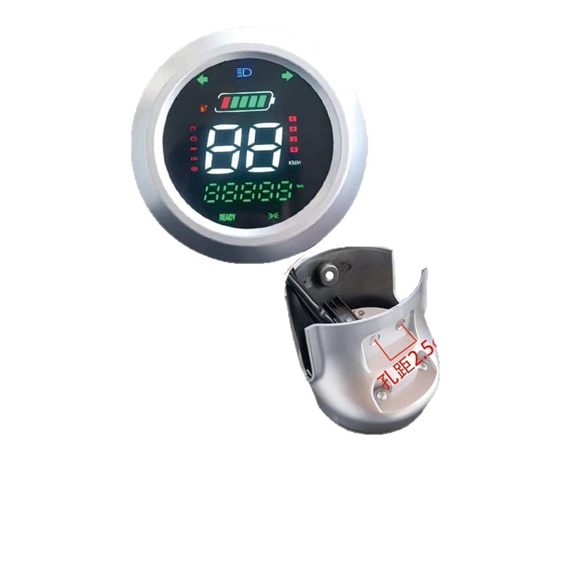 Electric Vehicle M8 LED Instrument Cluster for Xiaogui Jinniu, Battery Gauge, Mileage, Speedometer, 48V 60V 72V