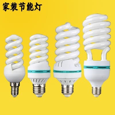 Manufacturer wholesale tri-phosphor energy-saving bulbs, screw base, 5W/7W/9W/15W/26W/36W/40W/65W/85W, white/yellow light