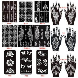 Cross-border tattoo stencil template, hand-drawn, waterproof, long-lasting, hollow-out design, unisex tattoo sticker, small tattoo stencil template