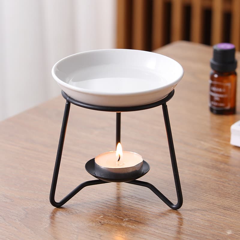 Three-Wire Black Creative New Style Aromatherapy Burner Essential Oil Lamp Wax Melt Warmer Home Candle Lamp Amazon Cross-Border In Stock