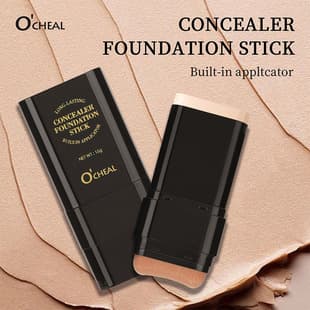 AliExpress Cross-border Makeup Ouqianya Foundation Stick Concealer Long-lasting + Dual-head Foundation Stick with Powder Puff Brush