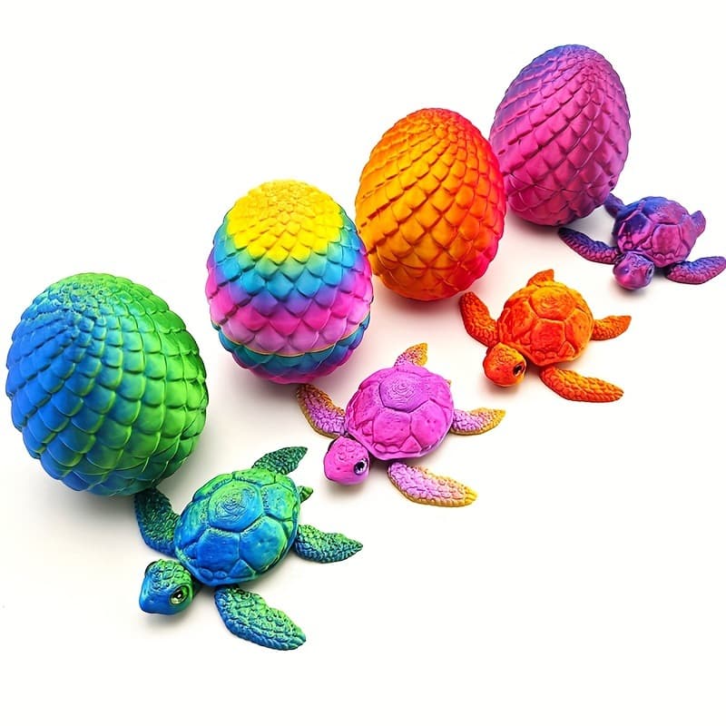 3D printed turtle model dragon egg joint dragon children's toy dragon ornaments internet celebrity popular dragon egg set popular