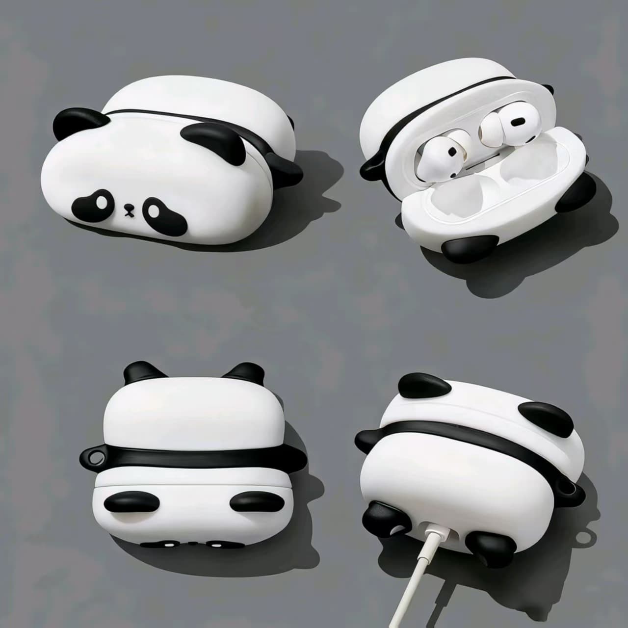 Cute Panda Earphone Case for AirPods Pro 2nd Generation Protective Cover New 4th Generation Apple Earphone Case AirPods 3rd Generation Case