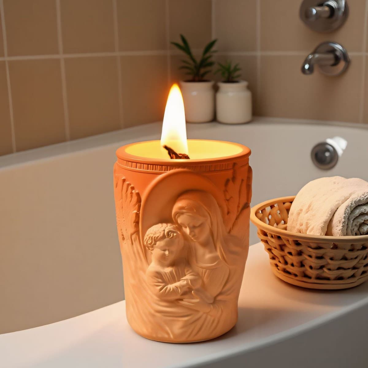 Lexin Plaster Candle Cup Aromatherapy Diffuser Stone Container Mother and Child Gift Aromatherapy Cup Ornament Dropshipping