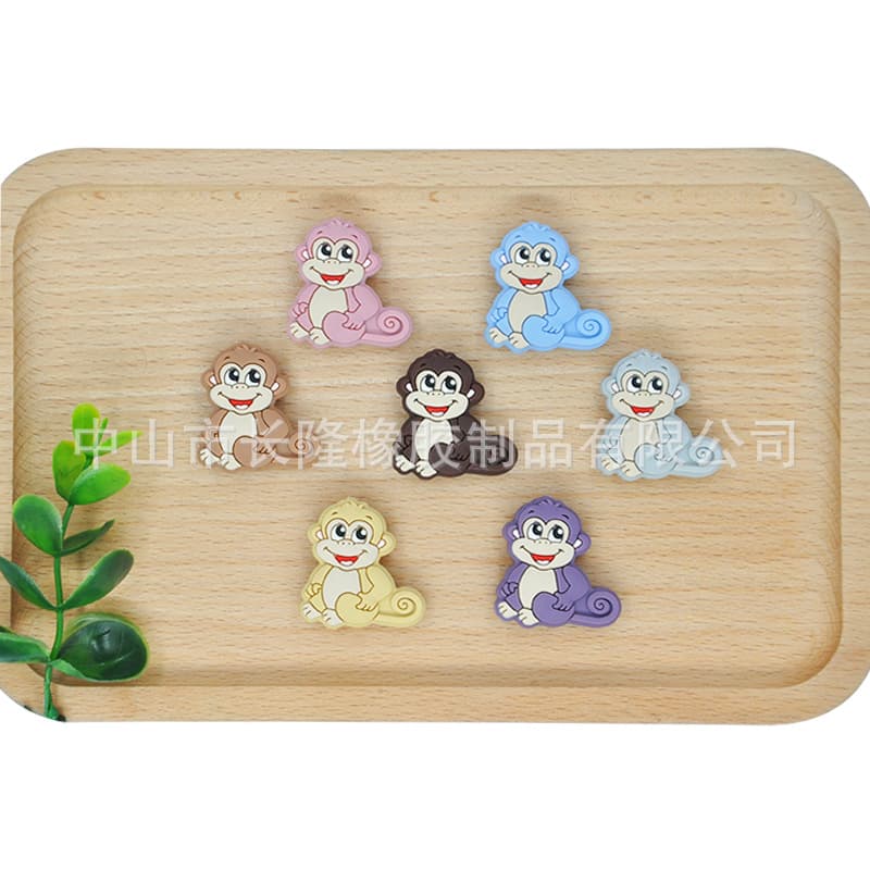 Cartoon Silicone Beads Loose Beads Handmade Beading Accessories Cross-border Baby Pacifier Chain Animal Teether Loose Bead Accessories Batch