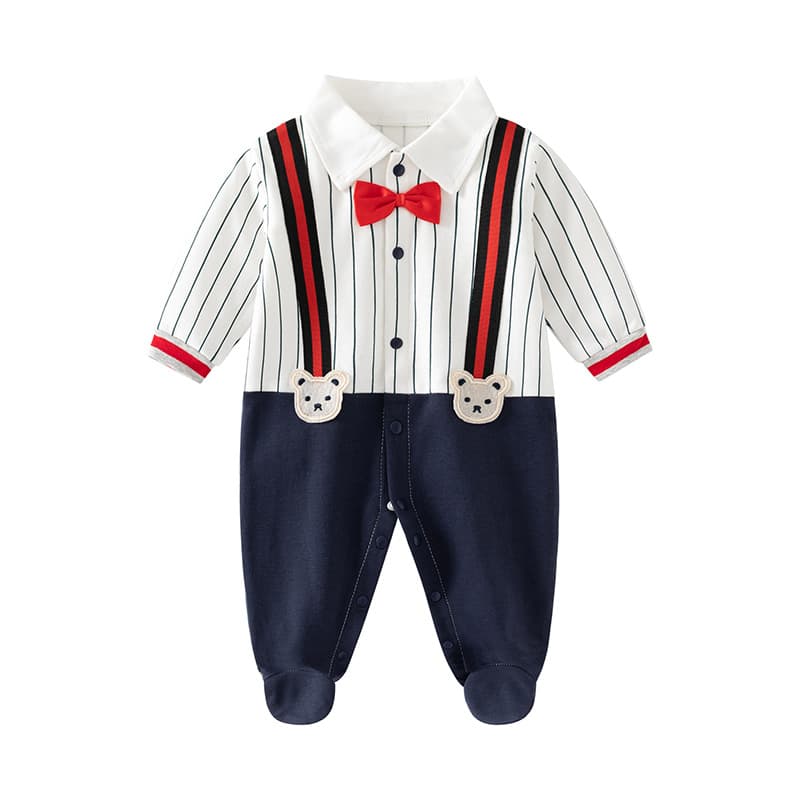 New Spring and Autumn Clothing Newborn Baby Footed Jumpsuit Pure Cotton Romper Swaddle Outfit Newborn Baby Clothes
