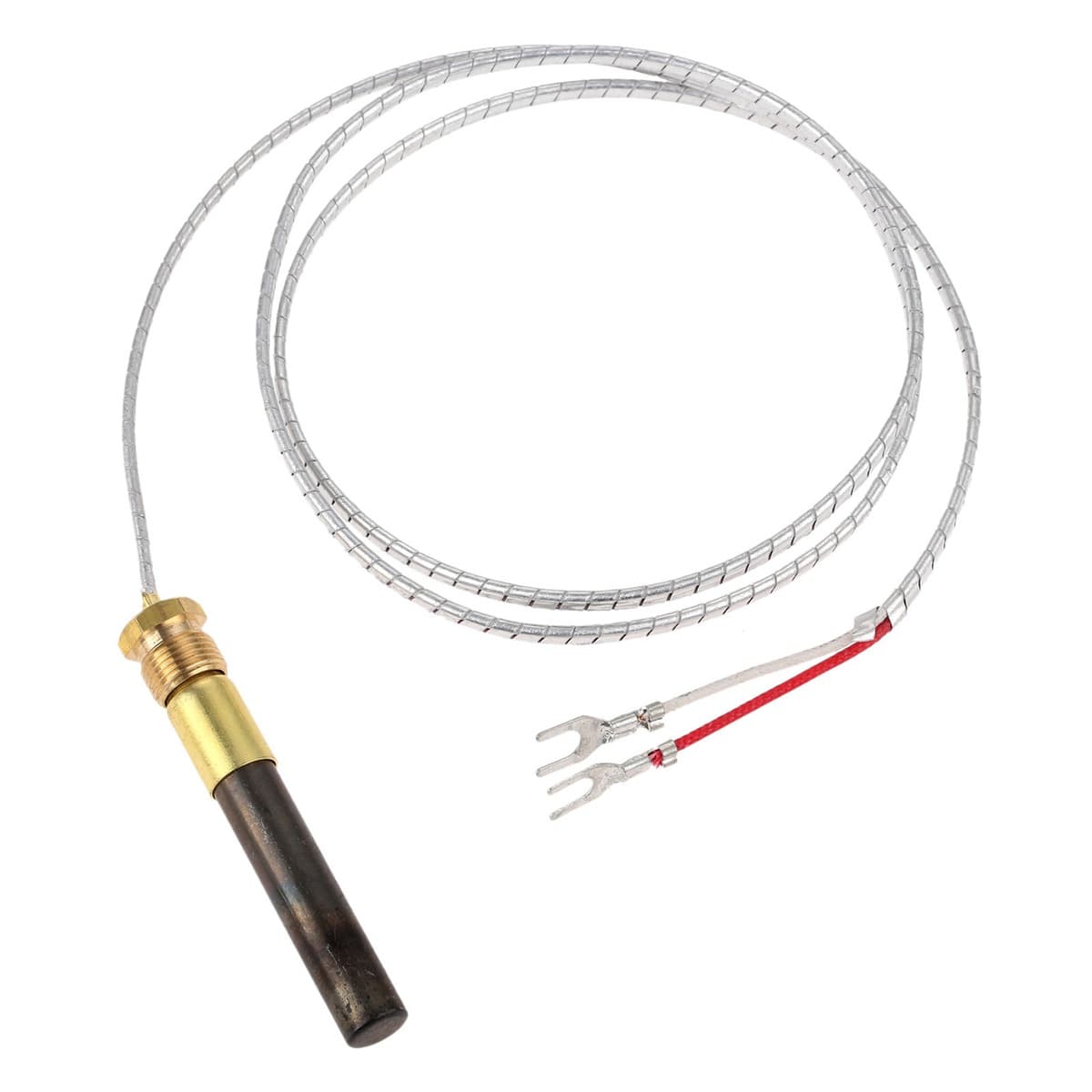 750mv Aluminum Foil Wire Thermopile Thermocouple 36 Inch for Fireplace Gas Water Heater Gas Fryer
