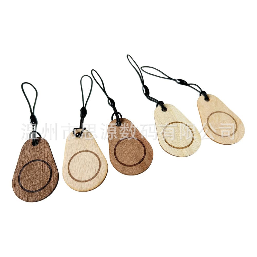 Factory Direct Wood IC Card NFC Wood Keyfob NFC Chip Wood Card Custom