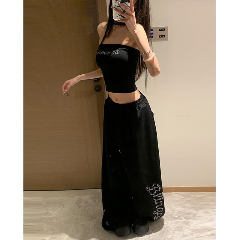 Jazz Dance Kpop Girl Group Stage Outfit Sexy Hot Girl Bar Club Sweet Spicy Crop Top Women's Summer New Arrival