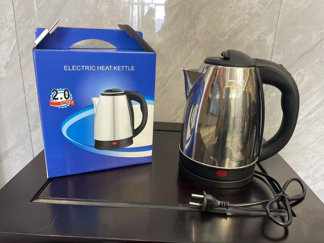 Foreign Trade Export Electric Kettles Stainless Steel 2L Electric Kettle with Steel Lid Electric Kettle Gift