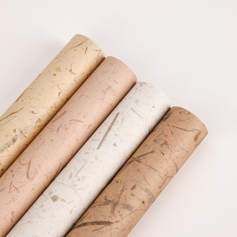 Kraft Paper Printed Leaf Vein Flower Wrapping Paper, Vintage Style Bouquet, High Texture, Handmade Floral Art Supplies Wholesale