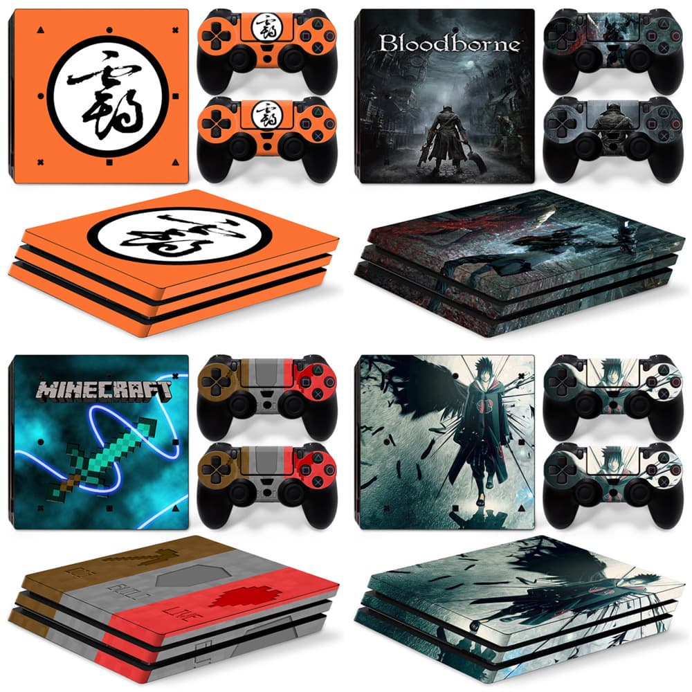 PS4 Pro Skin Decal Bloodborne Uncharted The Last of Us God of War GTA5 Sticker Colorful Wrap Controller Film Full Body Sticker