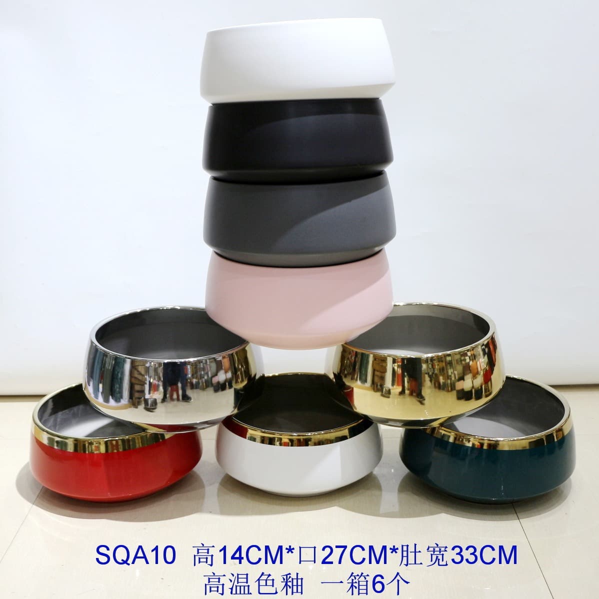 [Ceramic Flowerpot] Nordic Style Ceramic Flowerpot, Artistic and Fashionable Flower Creative Indoor Hotel Green Plant Pot