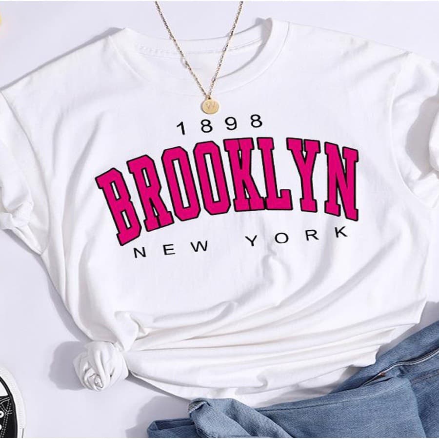 Cross-border In Stock Printed Short Sleeve T-Shirt for Women, Fun Top, New European and American Style Summer Casual Loose Short Sleeve T-Shirt Women's Clothing