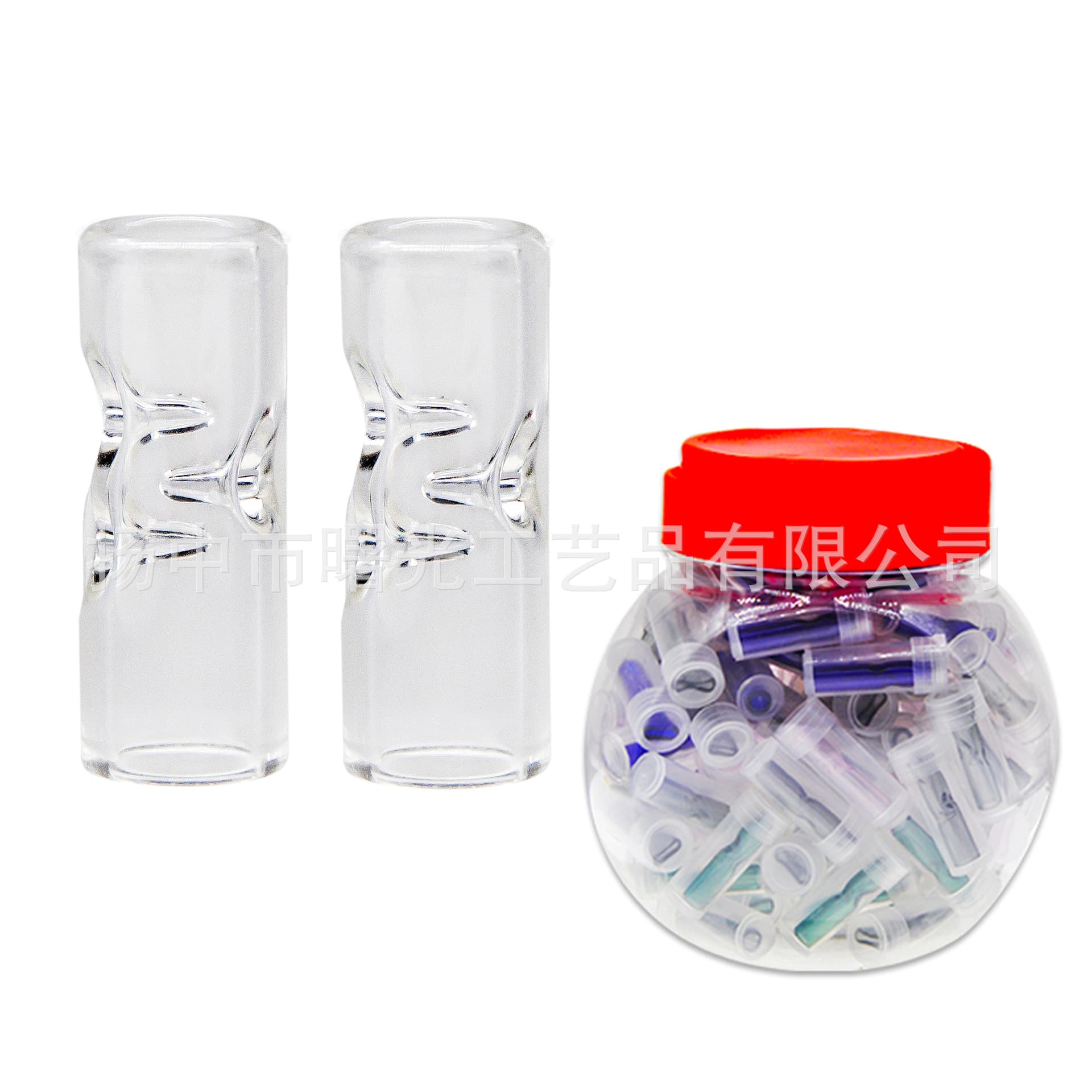 Factory direct sales three-point structure glass mouthpiece, multi-layer filtration protection design, high borosilicate heat-resistant mouthpiece