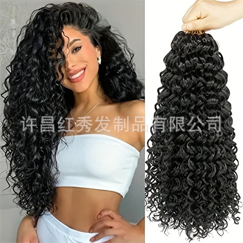 Synthetic Curly Gogo Curl Crochet Hair 18 inch 28 Strands African Curly Hair for Braiding