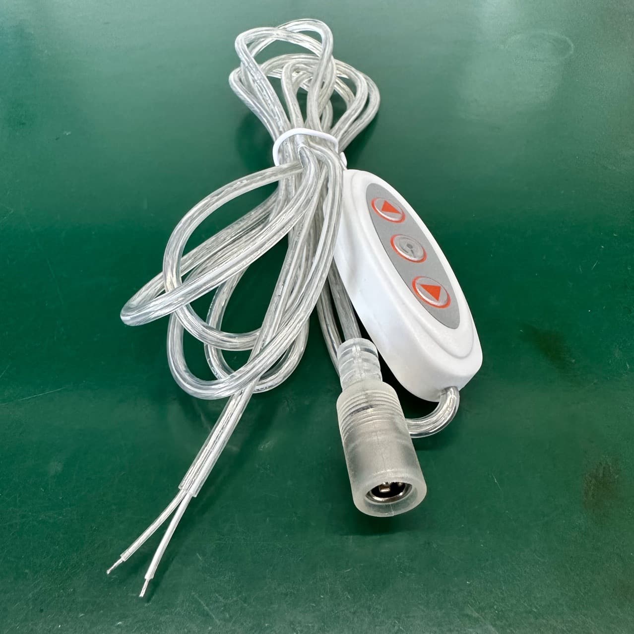 12V Controller DC5521 Waterproof Transparent Switch Cable Single Color Dimming Three-Key Switch High Power Pull-Proof 2m