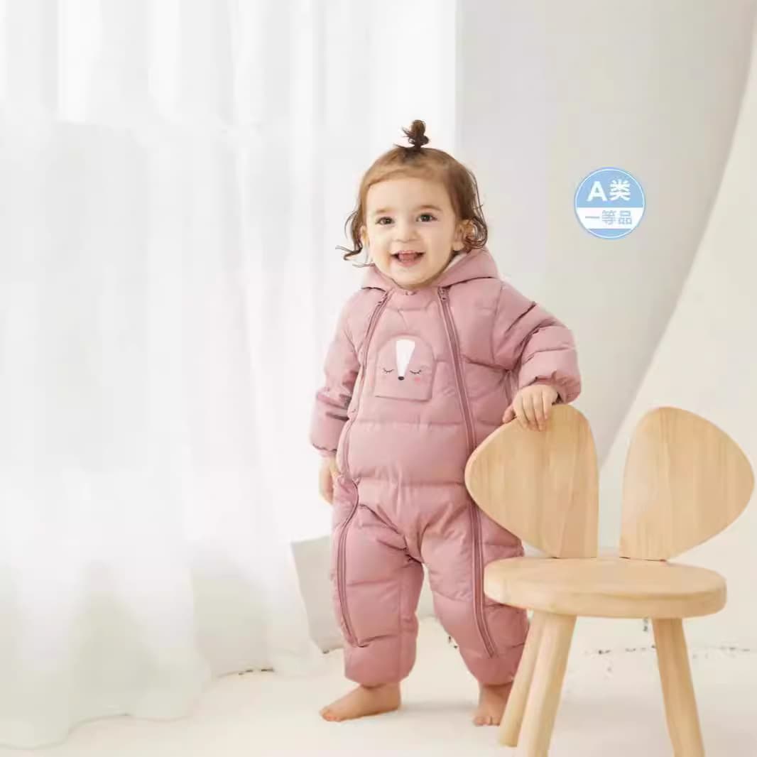 2024 New Baby Down Jumpsuit Clearance Boy Girl Swaddle Onesie Thick Crawling Suit