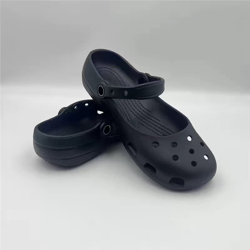 Trendy Croc Ballet Flats for Women Summer Hollow Sandals Flat Soft Sole Mother Shoes Non-slip Wholesale EVA