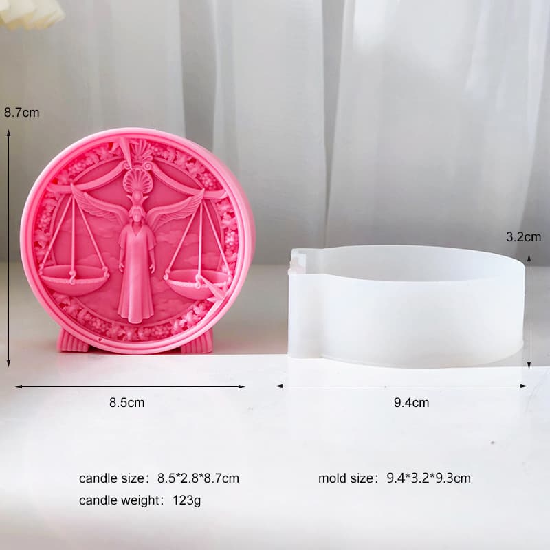12 Zodiac Relief Candle Silicone Mold Libra Candle Aromatherapy Sagittarius Cake Mold Valentine's Day Gift