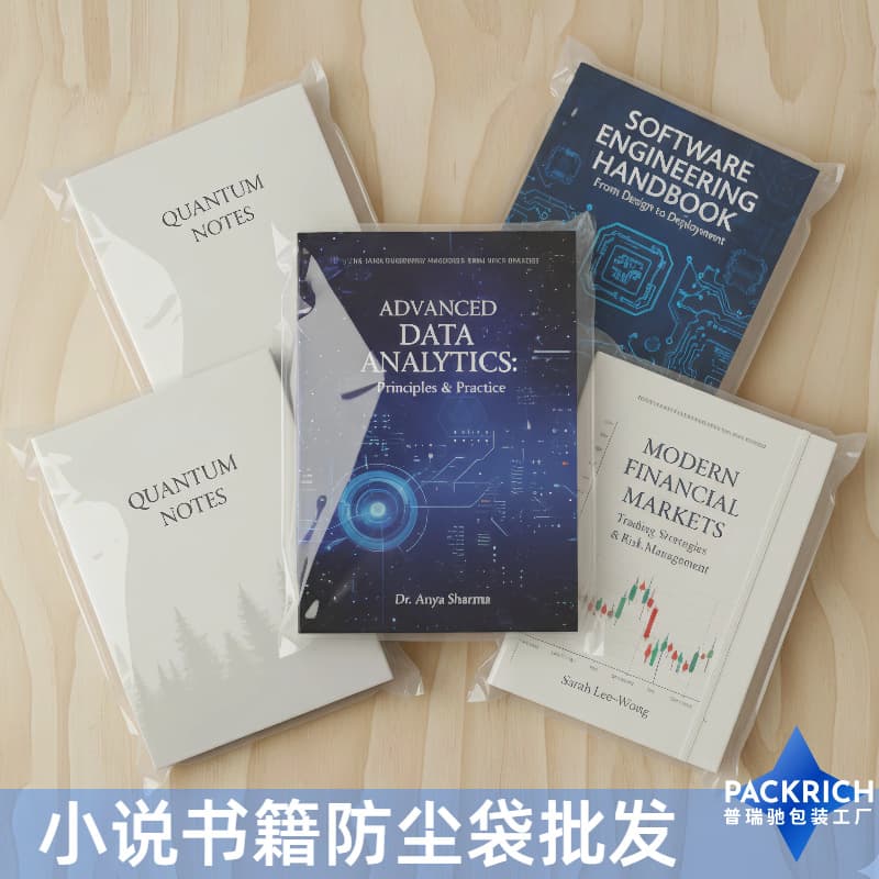 Thickened book dust covers for novels, magazines, A4 paper notebooks, transparent packaging bags with printable logos