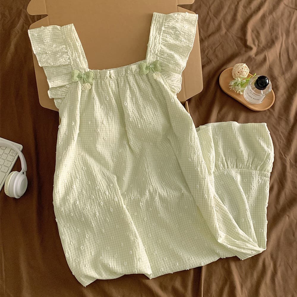 Sexy Camisole Sleepwear for Women Summer Thin Cute Floral Pure Desire Style with Padded Long Nightgown 2026 New Arrival