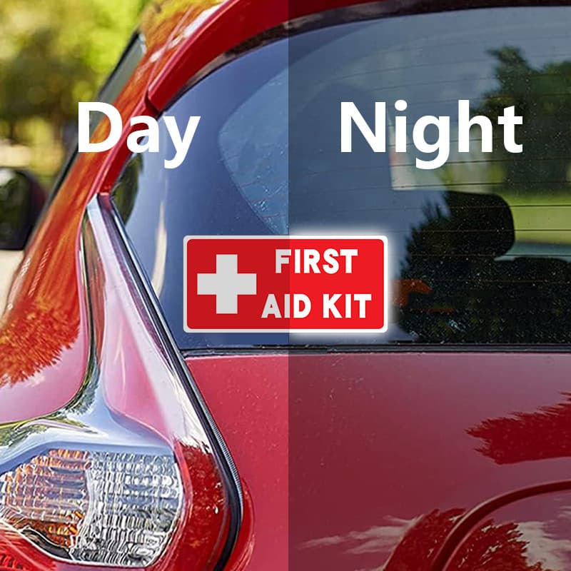 Cross-border Amazon specializes in reflective fun car stickers red cross stickers car reflective stickers waterproof stickers 2 sets