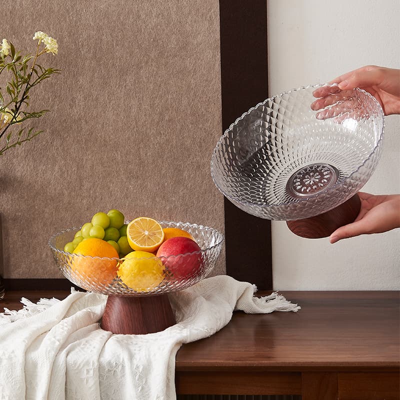 Tall Fruit Bowl New Chinese Style Premium Home Living Room Coffee Table Decoration Nut Basket Storage Ornament