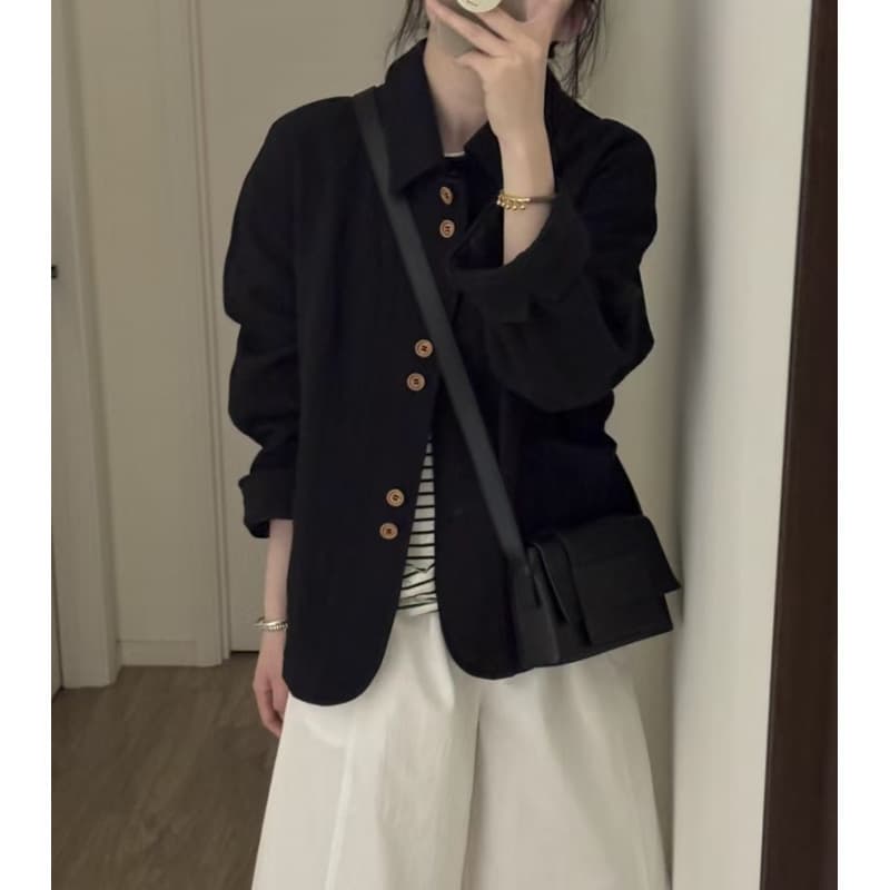 Korean-style short jacket for women, spring/autumn 2026 new early fall style, casual and stylish short jacket for autumn and winter