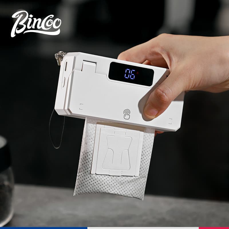 Bincoo Small Household Drip Coffee Bag Sealer Portable Mini Sealing Machine for Snacks, Tea, and Non-Woven Filter Bags