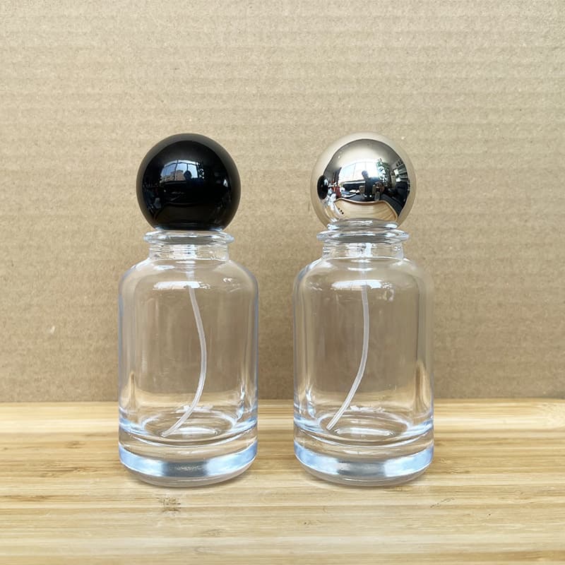 YY102-50ml-17mm Neck Perfume Spray Refillable Glass Bottle / Transparent Empty Bottle for Cosmetics