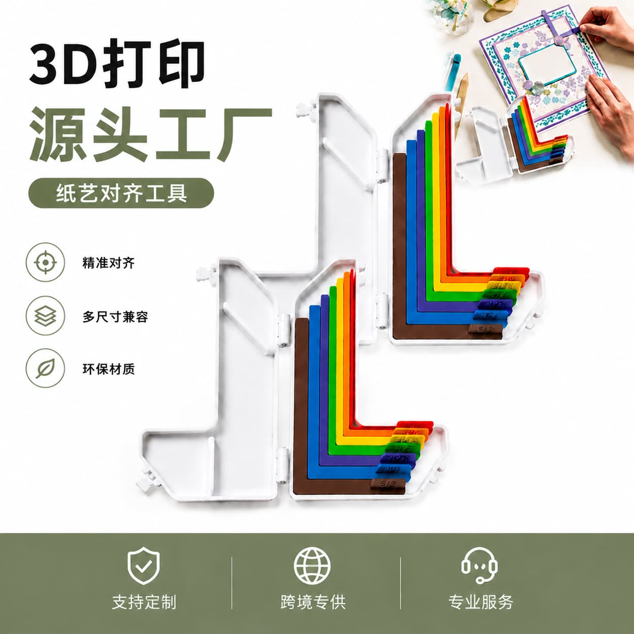 Cross-border 3D Printing New Practical Paper Crafting Alignment Guides