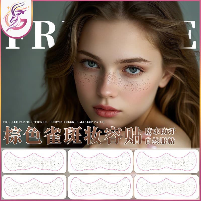 New Cross-border Europe/US Realistic Face Freckle Tattoo Stickers Natural Color Disposable Waterproof Sweat-proof Makeup Stickers