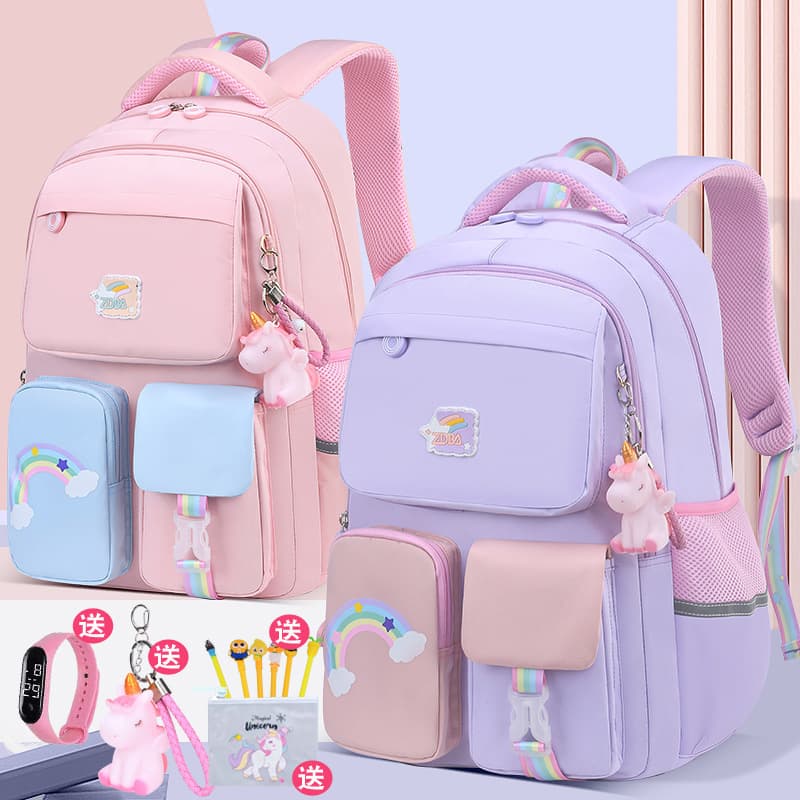 Student backpack school cute style multi-pocket durable school season preschool second and third grade school bag girl new style