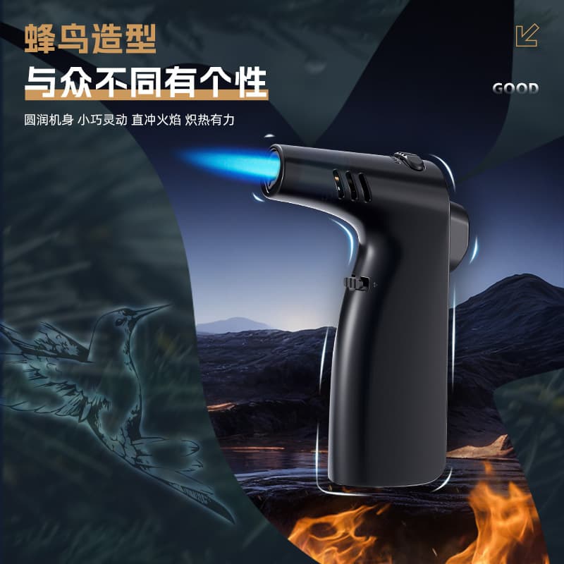 New SG005 Cigar Lighter Cross-Border Blue Flame Outdoor Torch Invertible Fixed Fire Direct-Impact Windproof Lighter