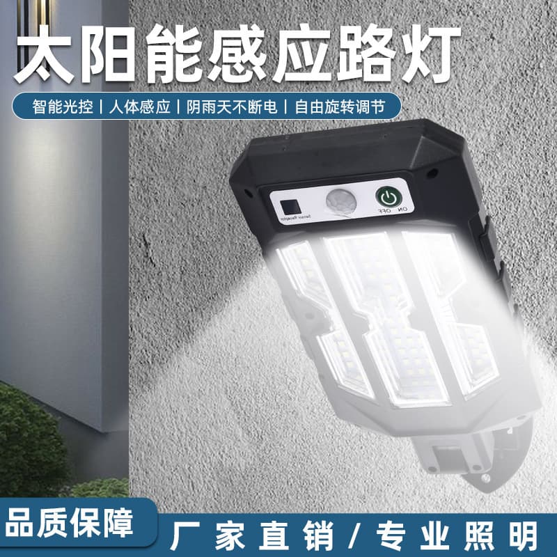Solar light outdoor garden light outdoor home waterproof induction remote control high brightness lighting led road street light