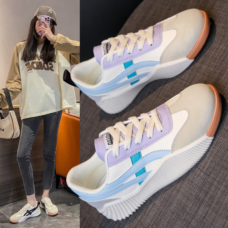 2025 Spring New Women's Shoes Ins K-Style White Shoes for Women Breathable Casual Student Sneakers Running Sneakers for Women
