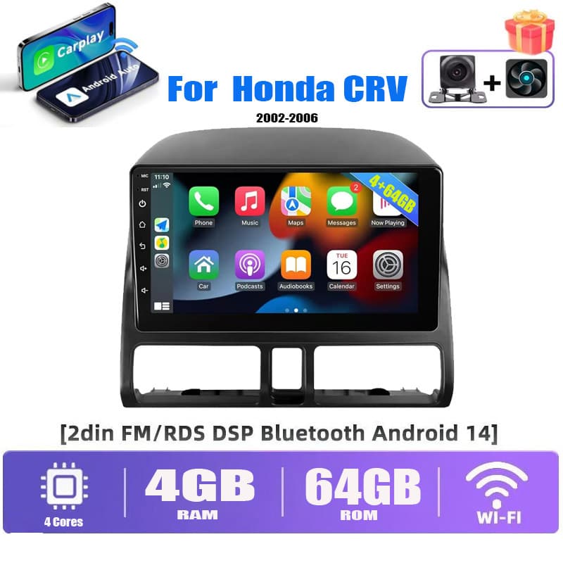 Cross-border applicable Honda CRV 2002-2006 vehicle-mounted central control Android navigator all-in-one machine