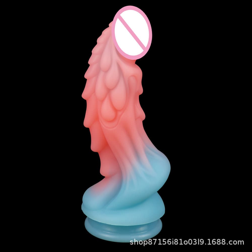 Liquid silicone multi-color mixed artificial penis suction cup extra large sm alternative anal expansion plug female masturbation device sex toy