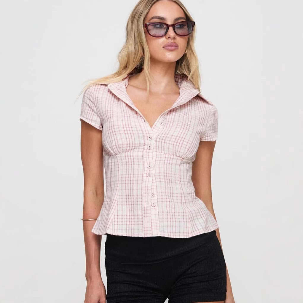 2024 New Cross-Border European and American Style Amazon Casual Top Double-Button Women's Sexy Shirt